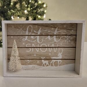 Winter "Let it Snow" Genuine Wooden Decor